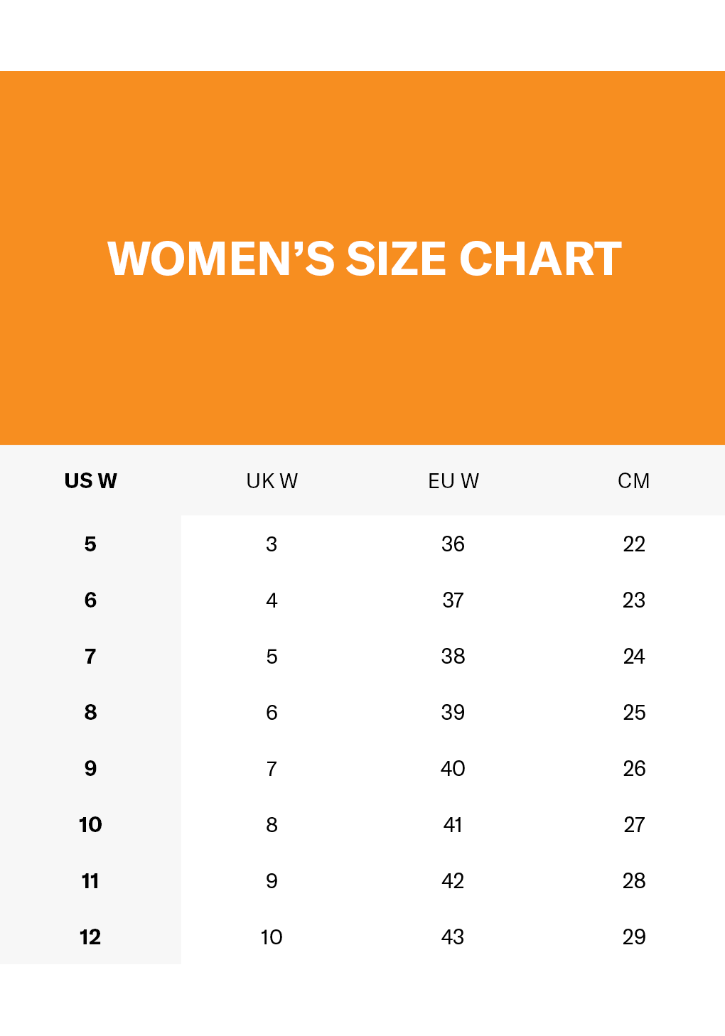 Ecco Womens Shoe Size Chart