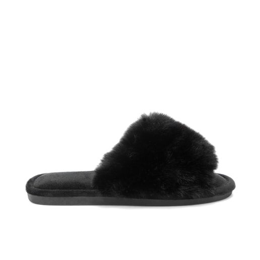 Bebe Slipper Scuffs in Black | Number One Shoes