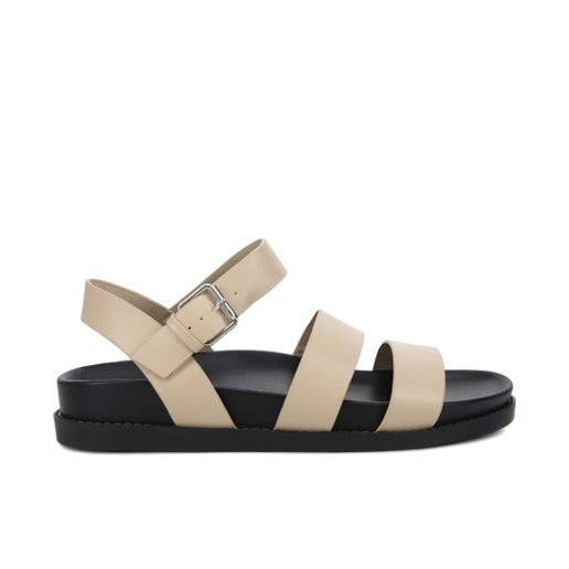 Kelsey Sandals - Wide Fit in Vanilla | Number One Shoes
