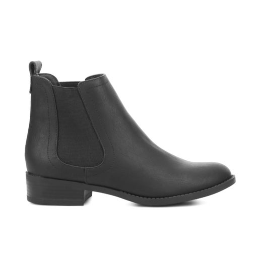 London Rebel Arizona Ankle Boots in Black | Number One Shoes