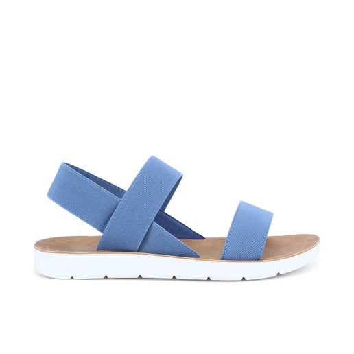 London Rebel Juno Sandals in Blue Denim | Number One Shoes