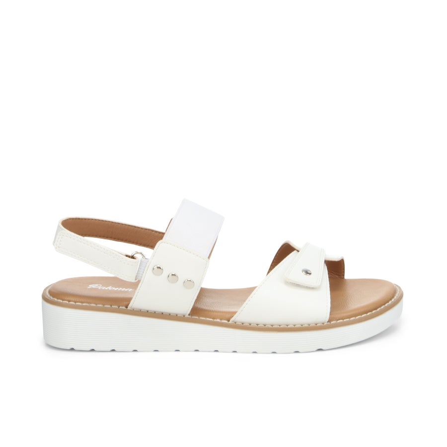 Paloma Rossi Basque Sandals - White - Number One Shoes