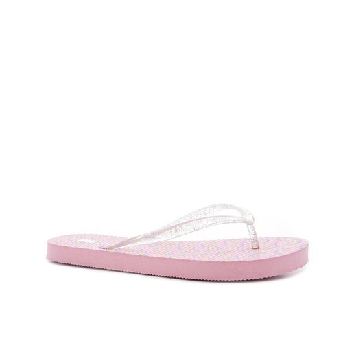 Pretty Rainbow Jandals in Pink | Number One Shoes