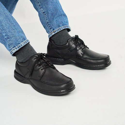 Randall Ii Leather Lace Up Shoes in Black | Number One Shoes