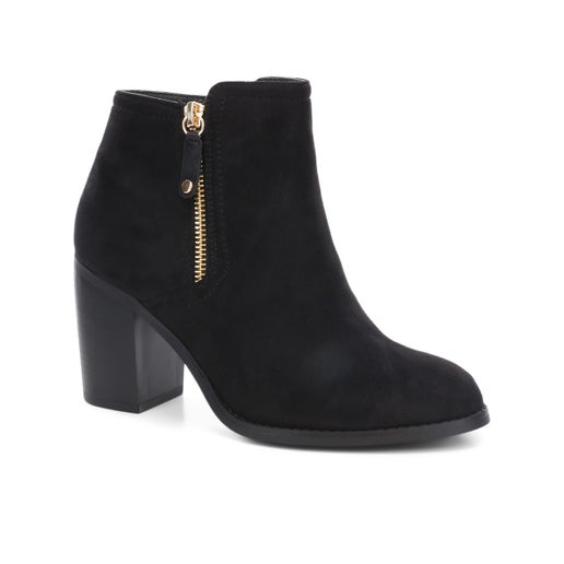 Rosemary Ankle Boots - Wide Fit in Black | Number One Shoes
