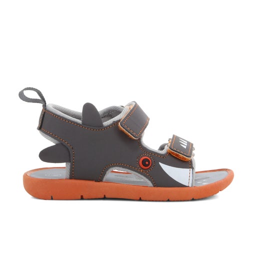 Skylar Toddler Sandals in Charcoal | Number One Shoes