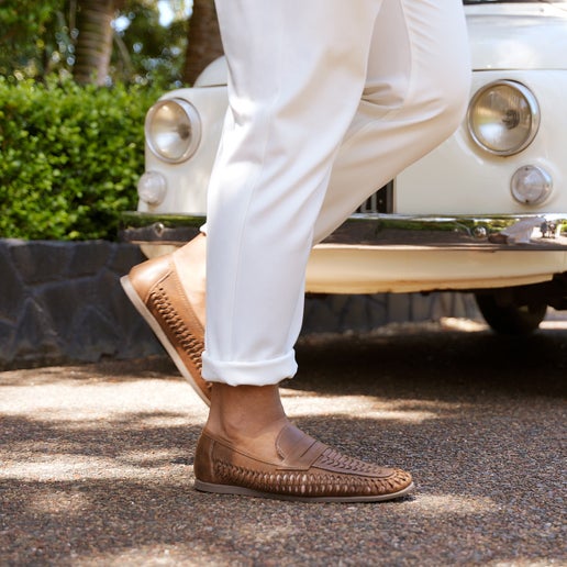 Uncut Miguel Slip On Shoes in Natural | Number One Shoes