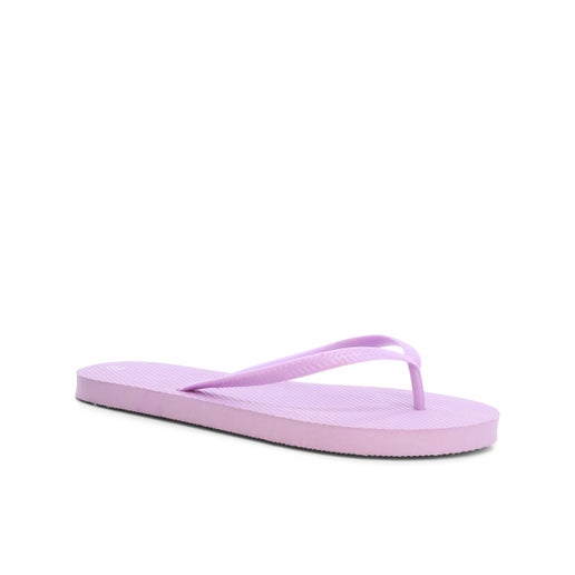 Women's Plain Jandals in Purple | Number One Shoes